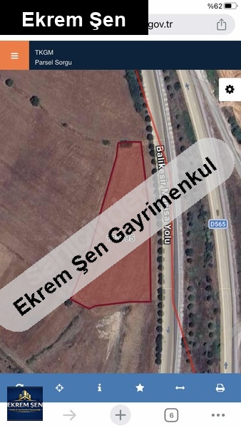firsat beklemez-i̇zmi̇r yoluna cephe arazi̇ 5191 m2