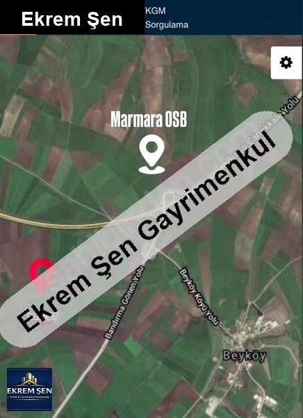 çanakkale gönen asfalti arasinda marmara osb yani tarla...