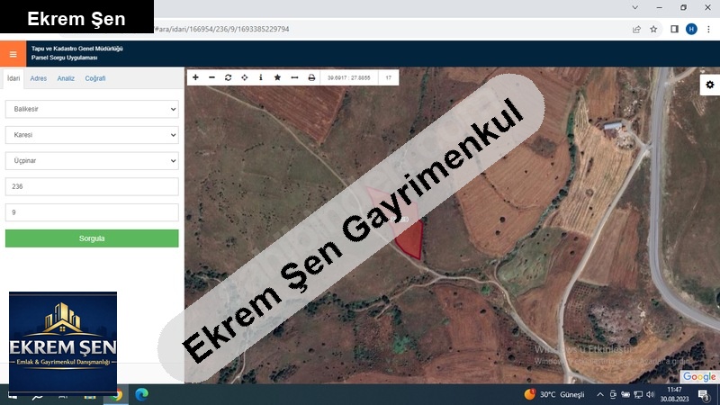 sahi̇bi̇nden satilik 5870 m2 tarla 5000 li̇k planin sinirinda