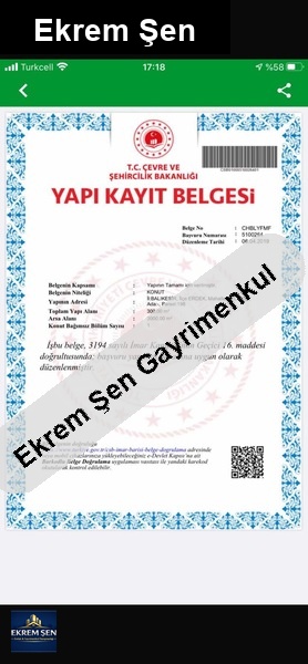 300mt yapi kayit belgeli̇ 3 dönüm arazi̇