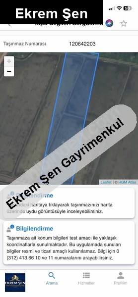 ergili satılık tarla 8250 metrekare açıklamada yanlış yazılmış