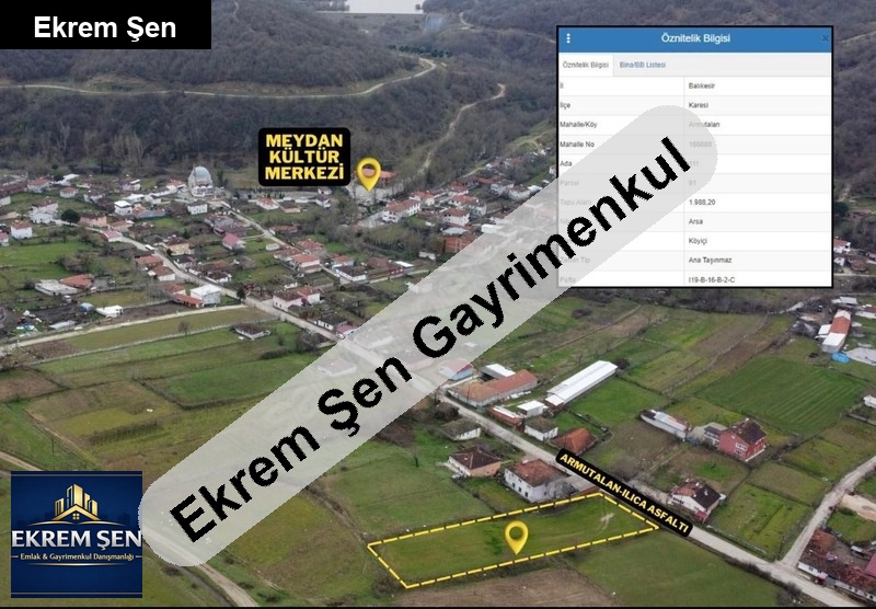 balıkesir armutalan'da satılık yatırımlık arsa