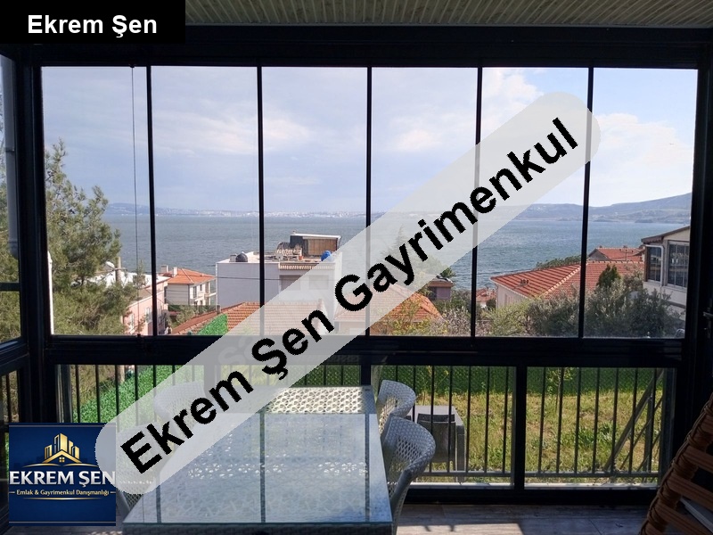 full deniz manzaralı - eşyalı müstakil ev - prefabrik