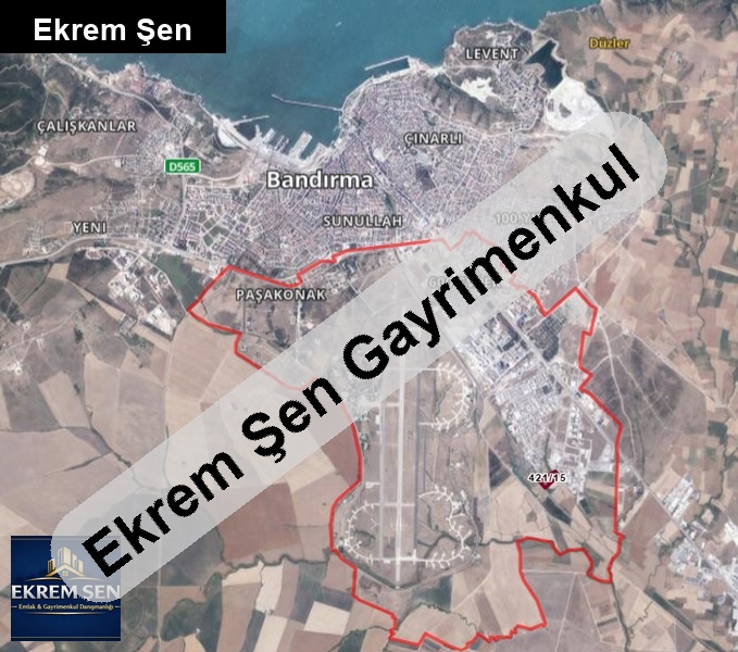 bandırma örnek sanayi'de 21 dönüm sanayi i̇marlı arazi