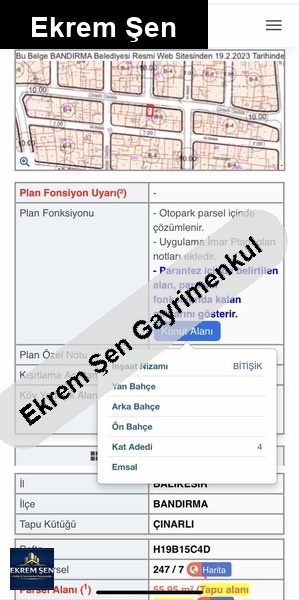 4 kat konut i̇marli aci̇l yatirimlik arsa