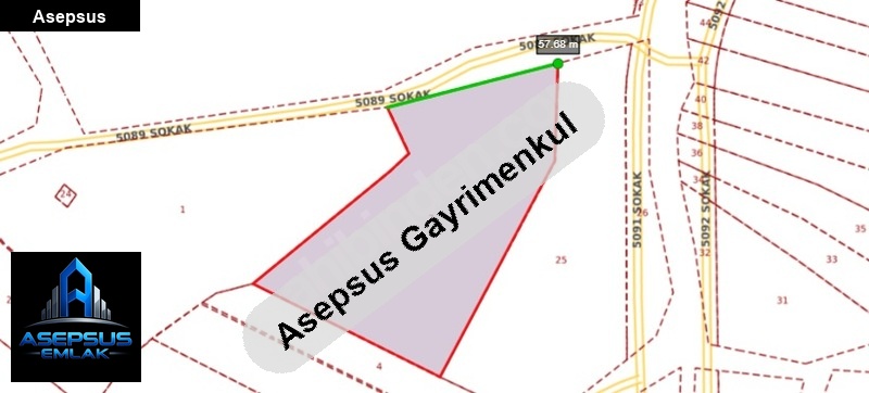 Asepsus Emlak'tan  kurtuluş mh. 'sinde satılık arsa