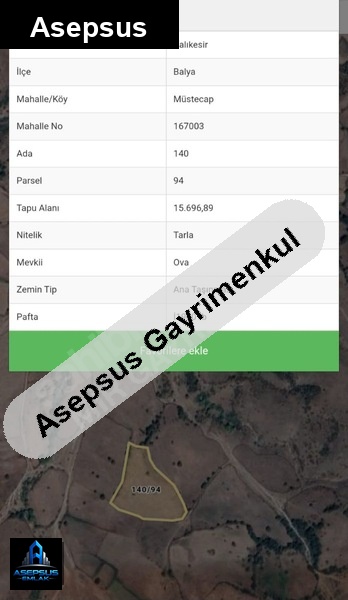 Asepsus Emlak'tan  müstecap mh. 'sinde satılık arsa