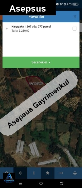 Asepsus Emlak'tan  karşıyaka mh. 'sinde satılık arsa