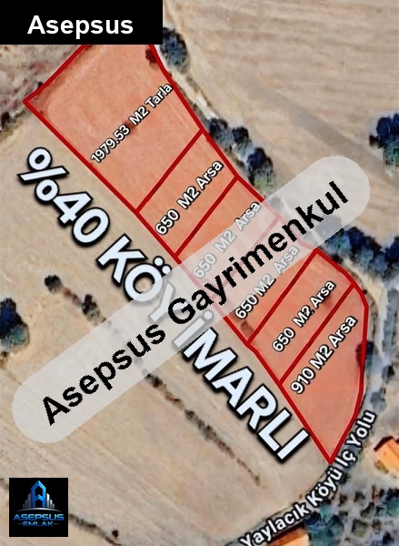 Asepsus Emlak'tan  yaylacık mh. 'sinde satılık arsa