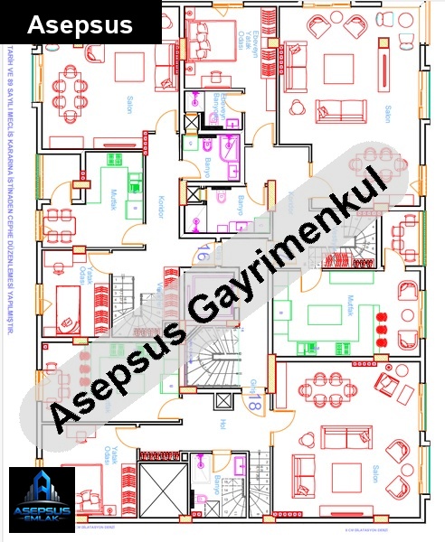 Asepsus Emlak'tan 4+1 levent mah. 'sinde satılık daire
