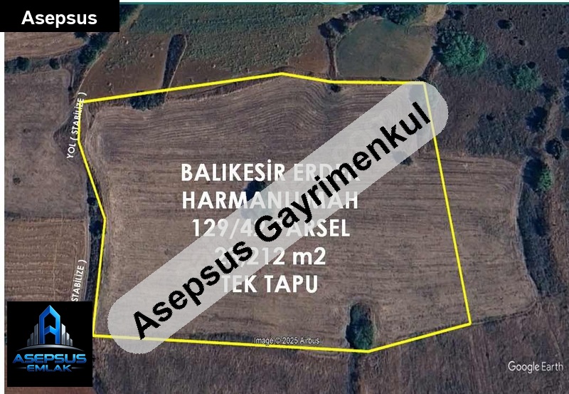 Asepsus Emlak'tan  harmanlı mh. 'sinde satılık arsa