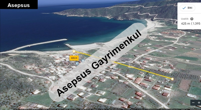 turan köy'de merkezi̇ konumda deni̇ze 400m arsa tapulu