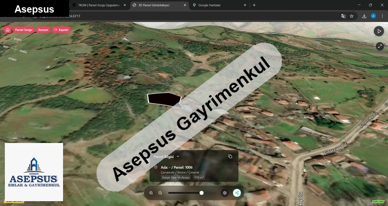 Asepsus Emlak'tan 3+1 çınarcık köyü 'sinde satılık arsa