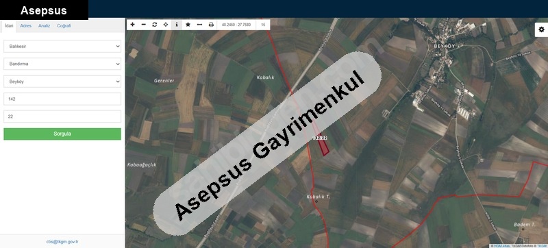 sahi̇bi̇nden beyköy'de satilik yatirimlik tarla