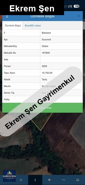 yatirimlik 10.750m2 tek kök tapu