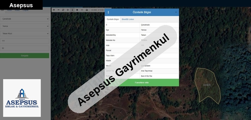 Asepsus Emlak'tan 3+1 taban köyü 'sinde satılık arsa