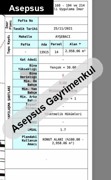 yüksek kat i̇marli arsa