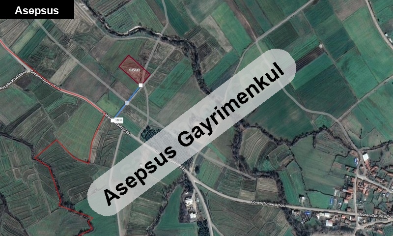 gönen tütüncüde kadastro yola cepheli tarla