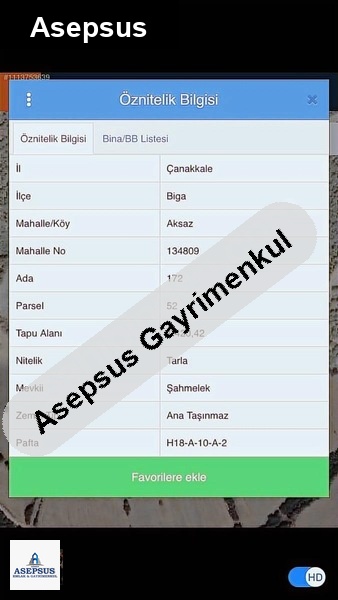 Asepsus Emlak'tan 3+1 aksaz köyü 'sinde satılık arsa