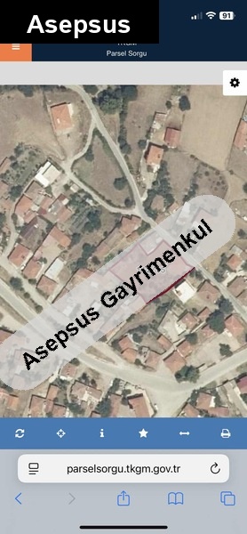 ana yola yakın 100 metre kare evi olan bir buçuk dönümlü arazi