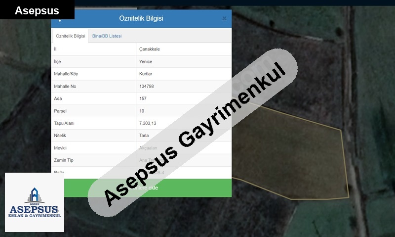 Asepsus Emlak'tan 3+1 kurtlar köyü 'sinde satılık arsa