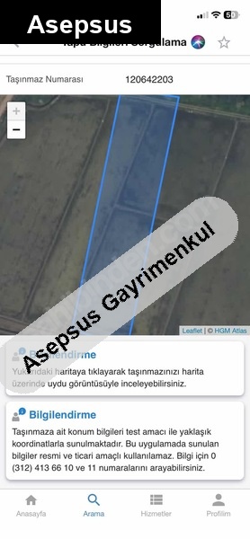 ergili satılık tarla 8250 metrekare açıklamada yanlış yazılmış