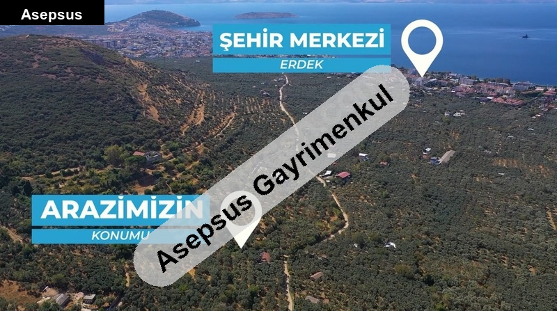 erdek te kadastro yollu deni̇z manzarali 2716 m satilik zeyti̇nli̇k