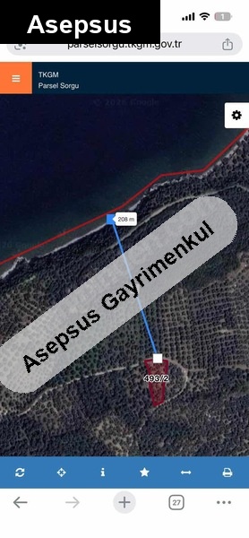 Edincik’te Deniz Manzaralı Bahçe – Satılık 1.331 m²