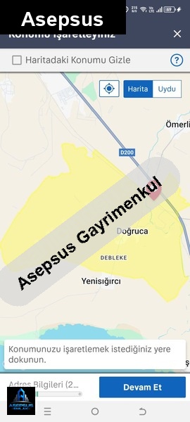 Asepsus Emlak'tan  doğruca mh. 'sinde satılık arsa