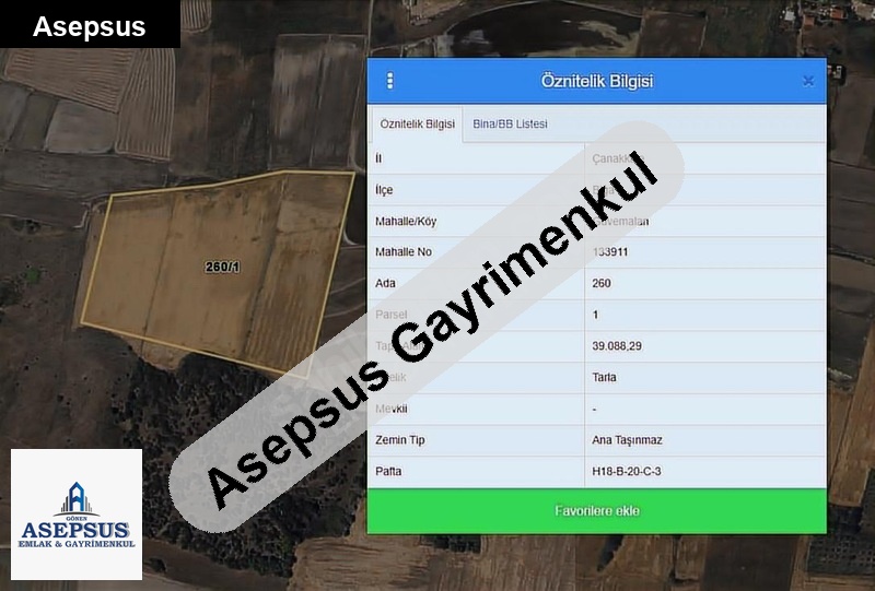 Asepsus Emlak'tan 3+1 güvemalan köyü 'sinde satılık arsa