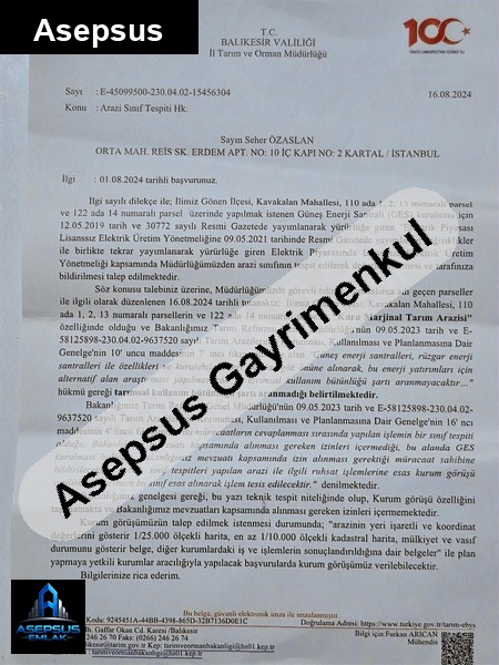 Asepsus Emlak'tan  kavakalan mh. 'sinde satılık arsa