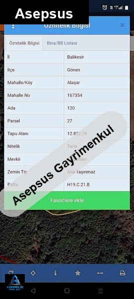 Asepsus Emlak'tan  alaşar mh. 'sinde satılık arsa