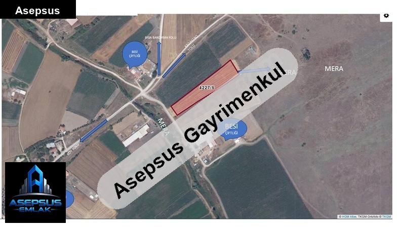 Asepsus Emlak'tan  paşaçiftlik mh. 'sinde satılık arsa