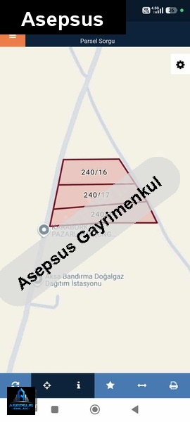 Asepsus Emlak'tan  doğruca mh. 'sinde satılık arsa