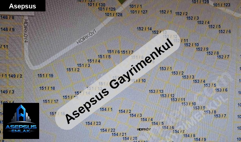 Asepsus Emlak'tan  hıdırköy mh. 'sinde satılık arsa