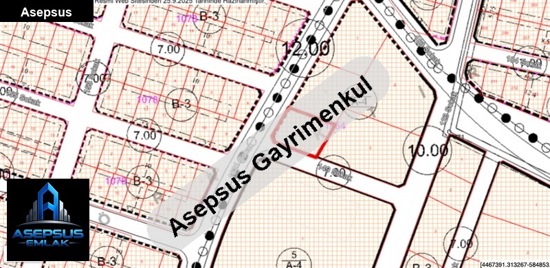 Asepsus Emlak'tan  100. yıl mh. 'sinde satılık arsa
