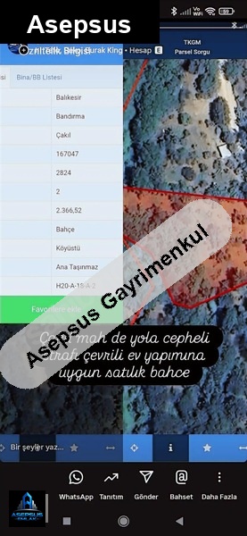 Asepsus Emlak'tan  çakılköy mh. 'sinde satılık arsa