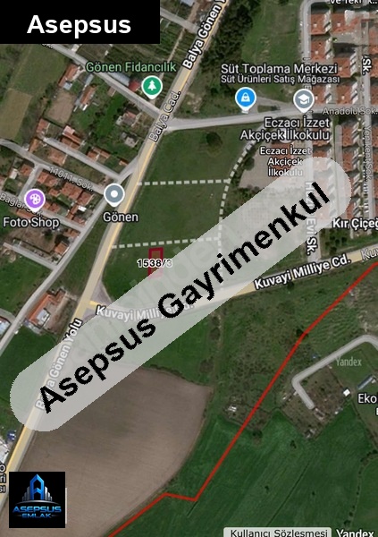 Asepsus Emlak'tan  tırnova mh. 'sinde satılık arsa